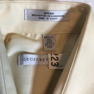 Men's Geoffrey Beene Sateen Dress Shirt Size: Medium Neck 15.5, Arm 32/33